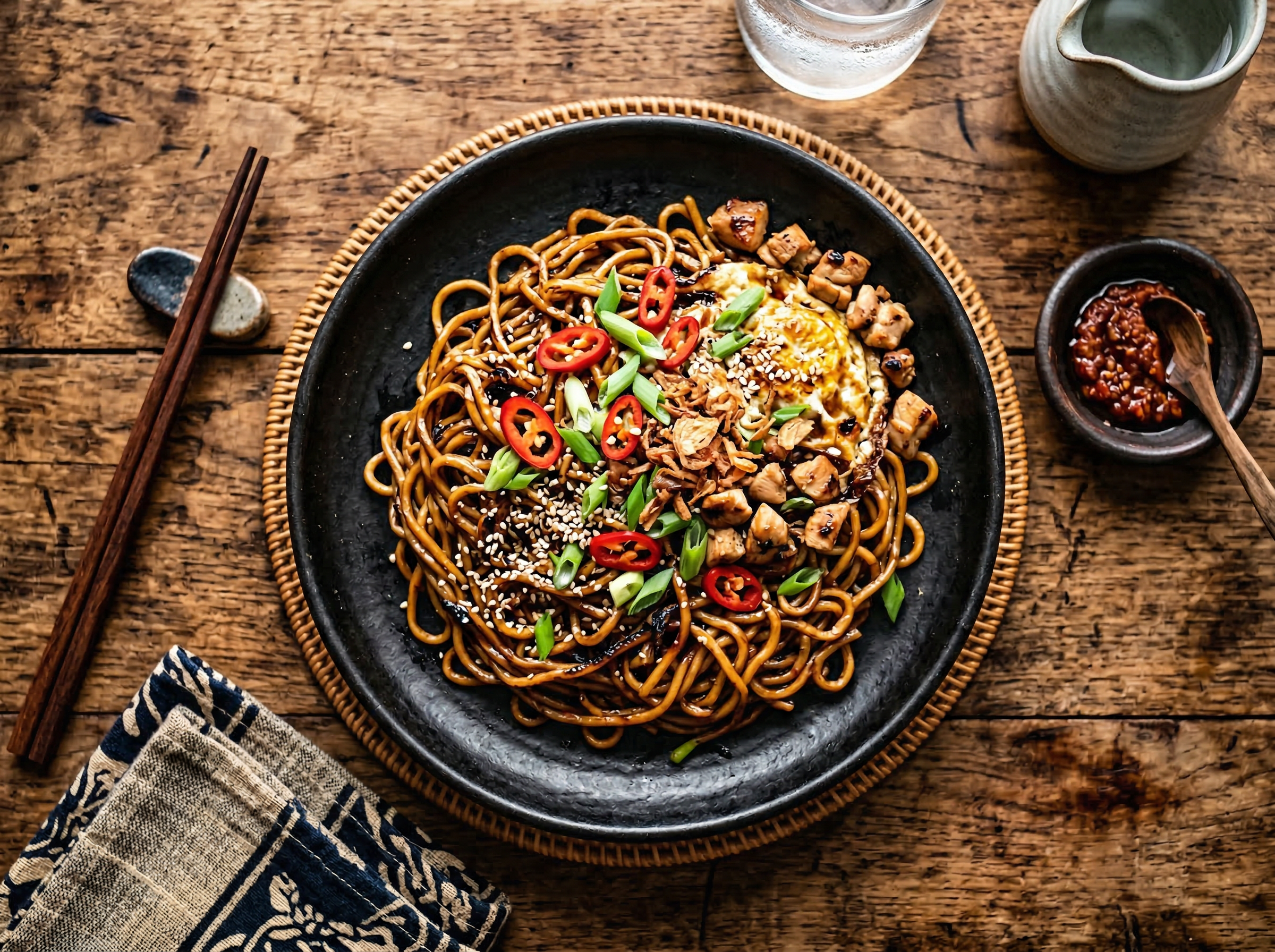 Mie Bakar Daging Sapi Asap